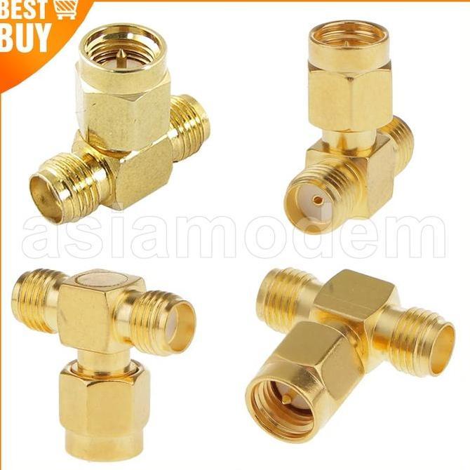 Konektor Cabang 2 Antena Router Orbit T SMA Male to 2x SMA Female