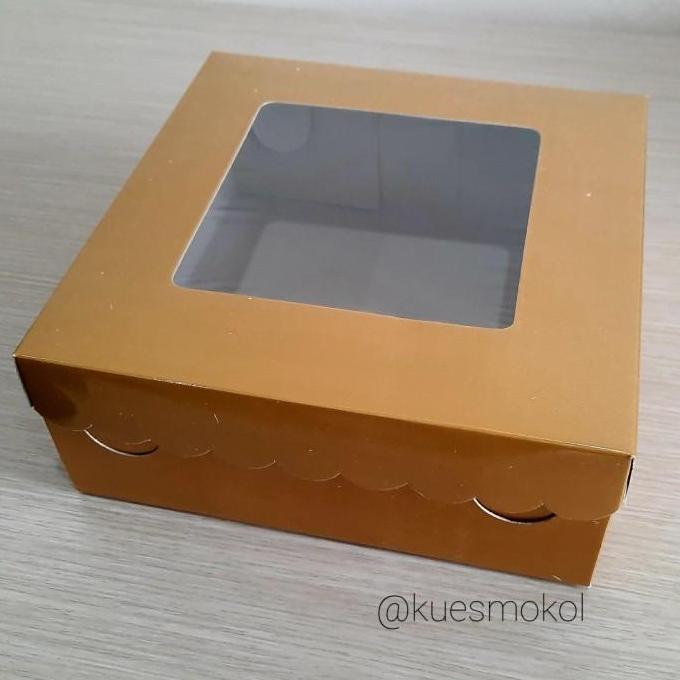 Dus Kue 20x20 cm - Box Kue - Cake Box Gold - Emas