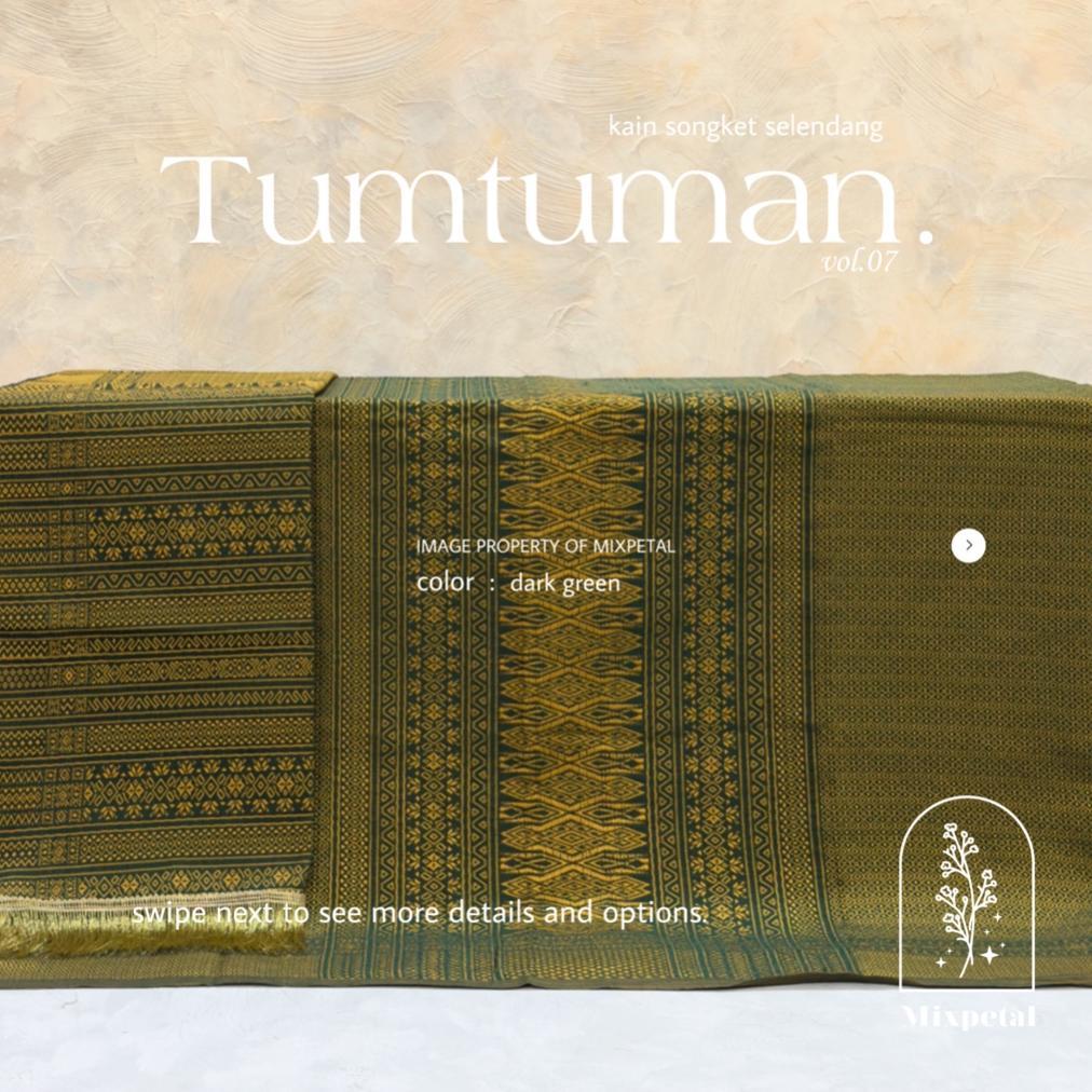 terbaru kain songket selendang tumtuman