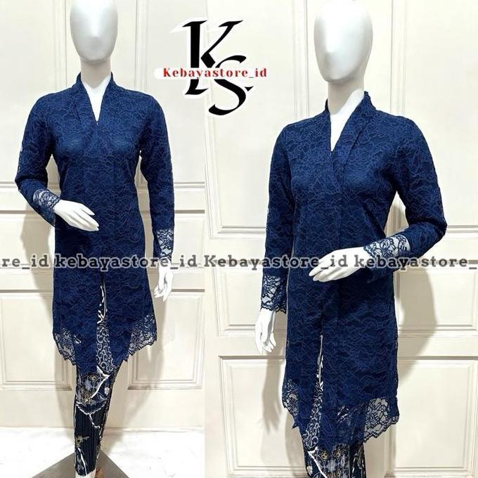Setelan kebaya modern tunik kartini brokat - Kebaya wisuda remaja mewah - Atasan kebaya modern dan e