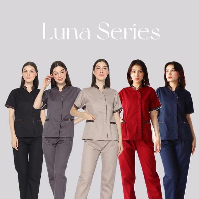 Baju Seragam Baby Sitter Batik Luna Series / Baju Nanny Batik / Baju Suster Batik / Baju Klinik Bati