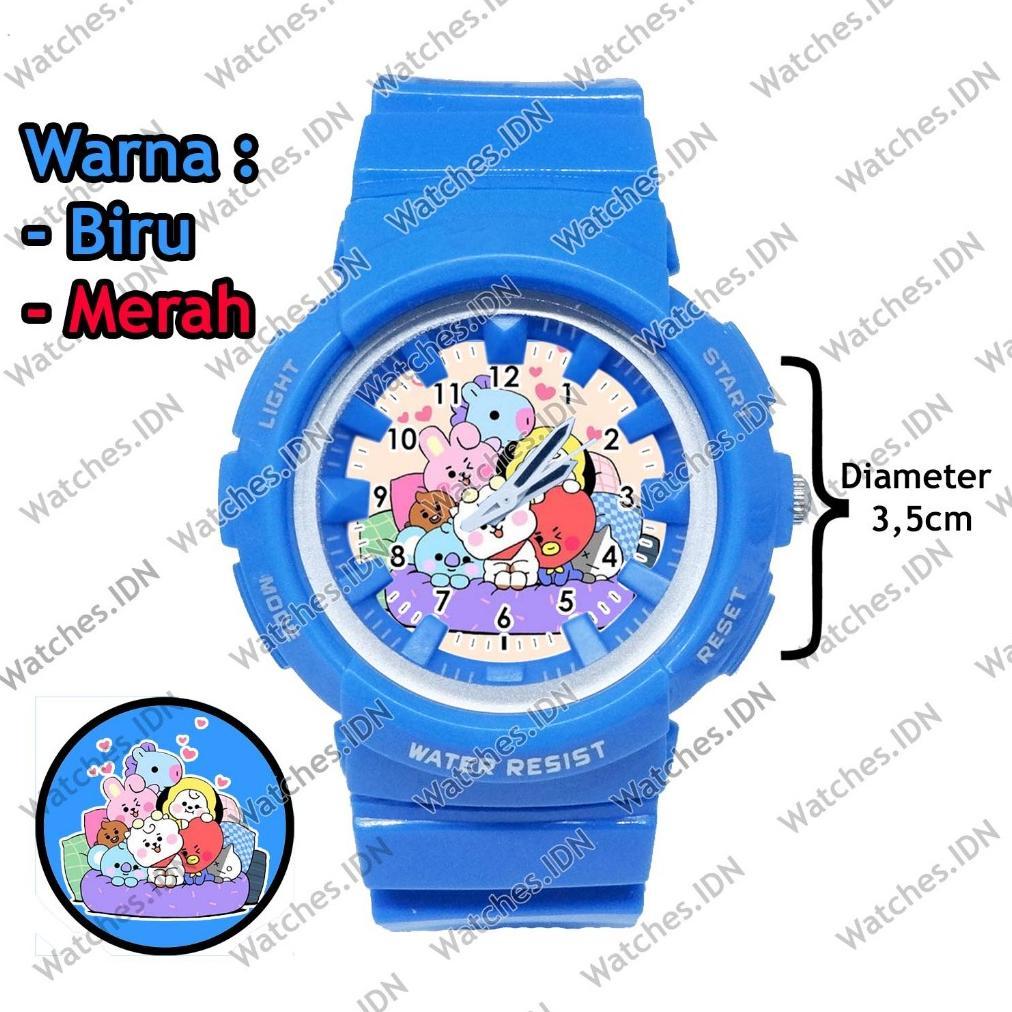 Jam Tangan Anak Perempuan Karakter BT21 Lucu Model Varian Warna