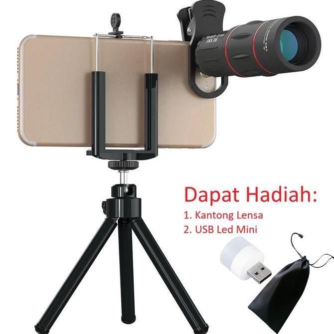 lensa Telephoto apexel 18X25 dengan Tripod lensa apexel 18X Zoom