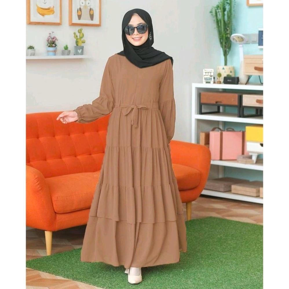 Rillo- Belani Maxi Gamis Polos Remaja / Dress Muslim Wanita