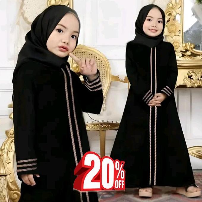 PREMIUM GAMIS ABAYA TURKY GAMIS ANAK ANAK MUSLIM CRINGKEL AIRFLOW USIA 4-12Thn Baju Lebaran Renda Re