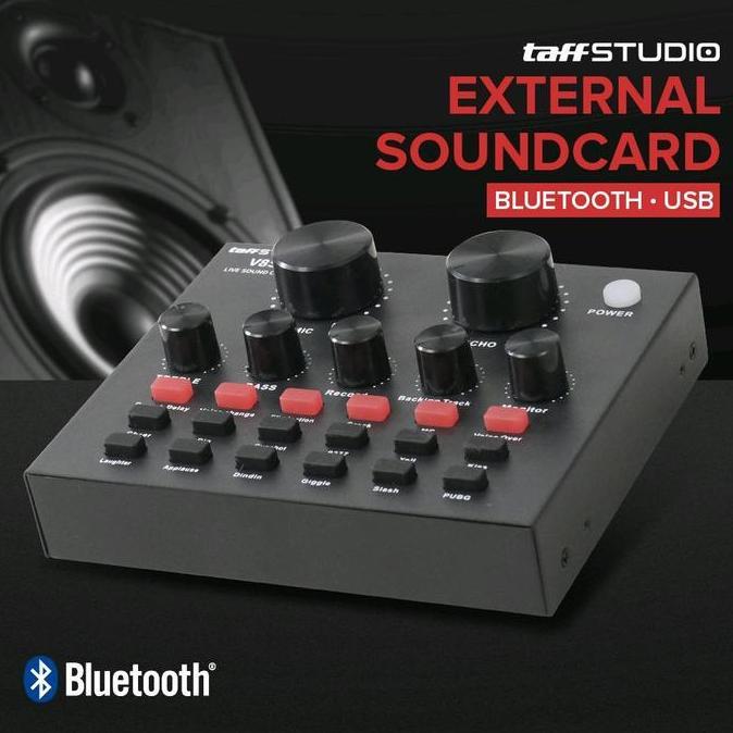 Wkprojek- Soundcard V8S Centechia Taffstudio Mixer Bluetooth Amplifier