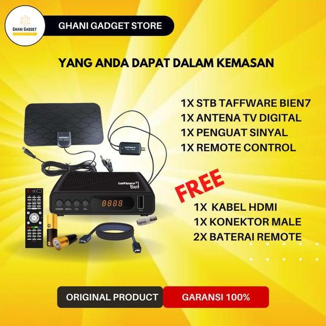 Paket Set Top Box Antena Penguat Sinyal Tv Dital Analog Tabung