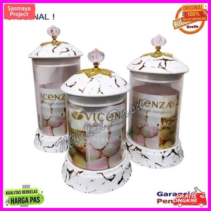 Exclusive Toples Kue Toples Lebaran Kaca Toples Kudapan Set 3 Pc Vicenza 301 Special Edition Sni