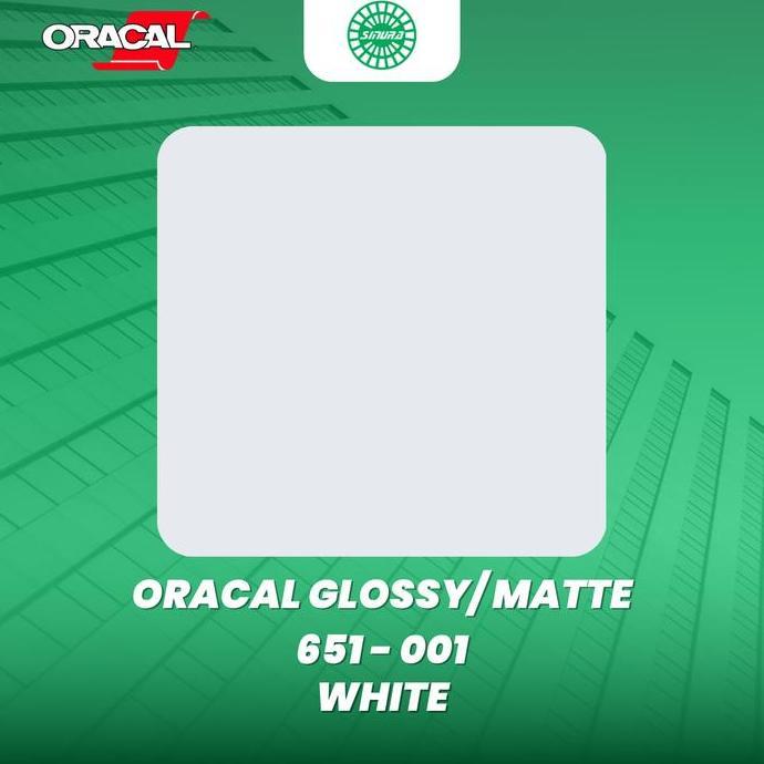 Kualitasbaik- Sticker Oracal 651-010 White / Putih (Glossy/Matte)