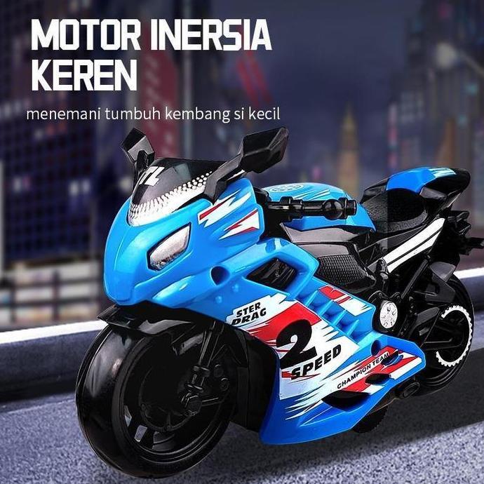 Upupup- Habibi Motor Mainan Anak Inersia, Toy Vehicle Bisa Jalan Sendiri, Tahan Banting, Jok Bisa Di