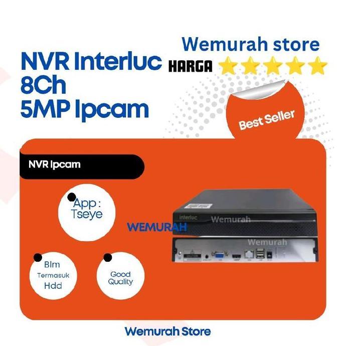 NVR  Neo 8 Channel Interluc 5MP  - NVR 8CH IP Cam - NVR 8PORT