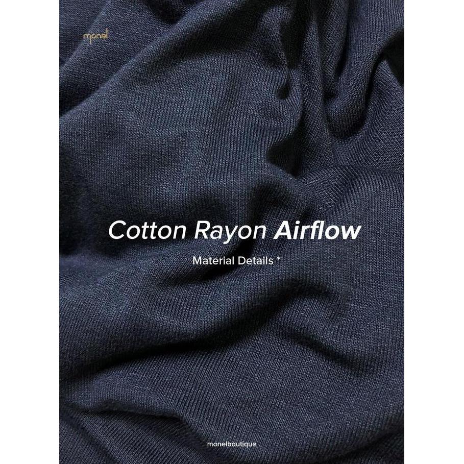 DF225 - Hijab Yumna Pashmina Airflow By Monel size 65x175 Bahan Cotton Rayon Airflow Kerudung Polos 