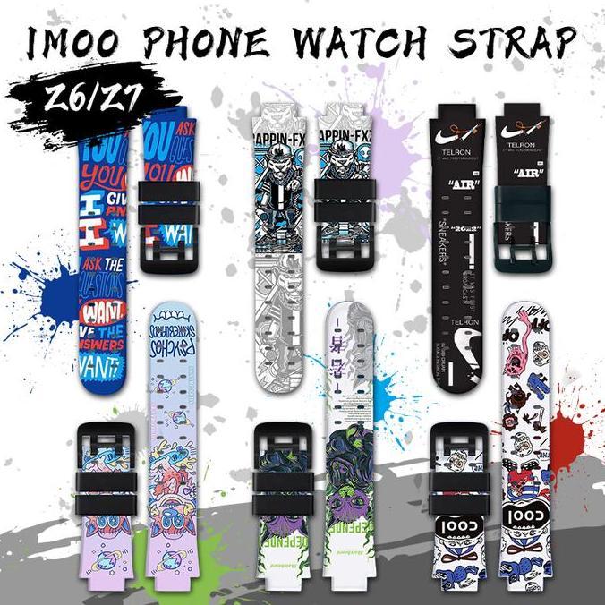 TERBARU Tali Jam untuk Imoo Z1 / Z6 / imoo Z7  Strap / imoo Phone Watch Strap Popular Print Cartoon 