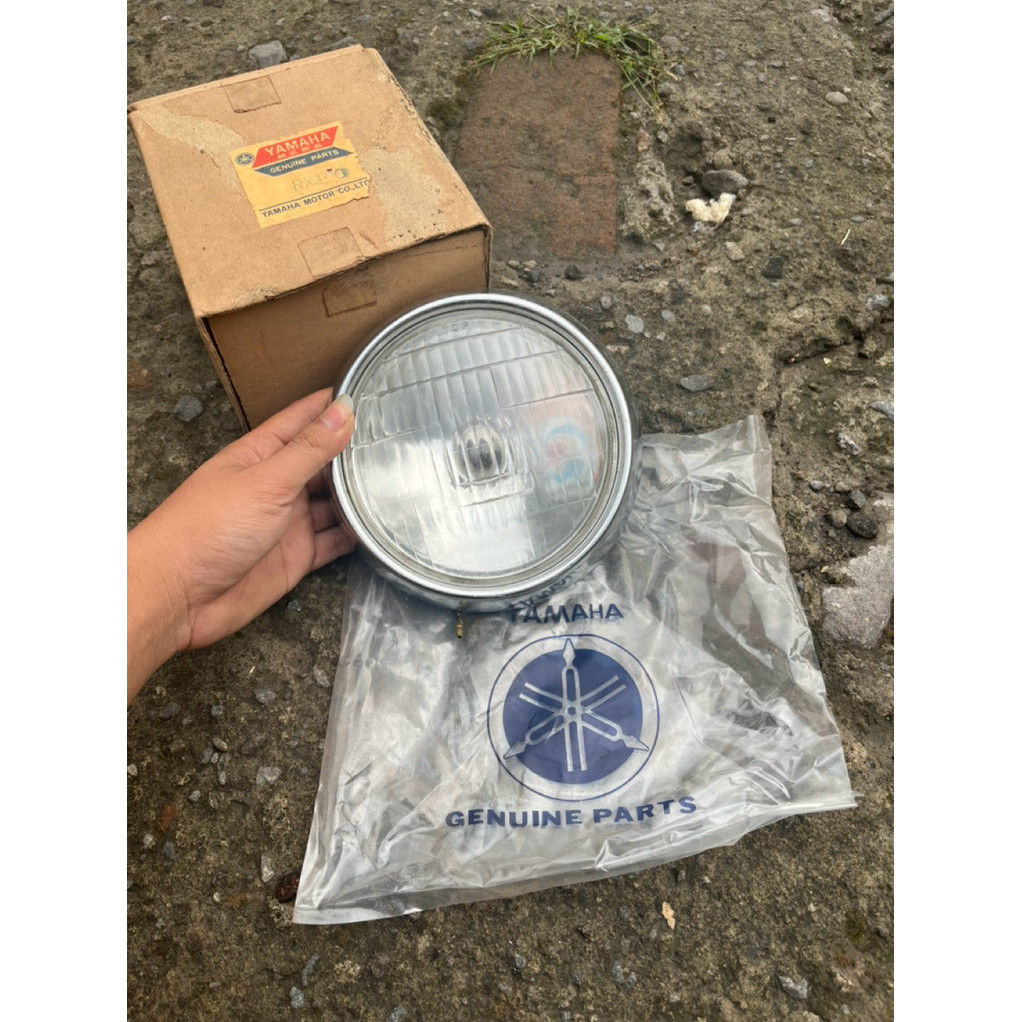 REFLEKTOR ASSY HEADLAMP LAMPU DEPAN YAMAHA L2SUPER RS RX125 RX100 RX 100 NOS