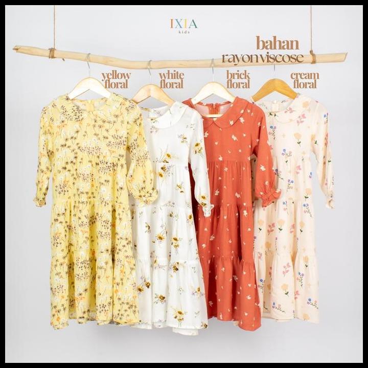 [ Ixia Kids ] Nara Dress / Baju Dress Gamis Anak Perempuan 1-8 Tahun 100% Original