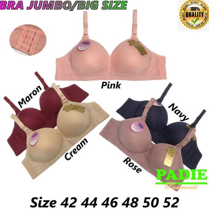 Nyaman- Bh / Bra Wanita Cewek Jumbo/Big Size Fema 180/338 Cup Besar Dan Busa Sedang Tanpa Kawat Kait