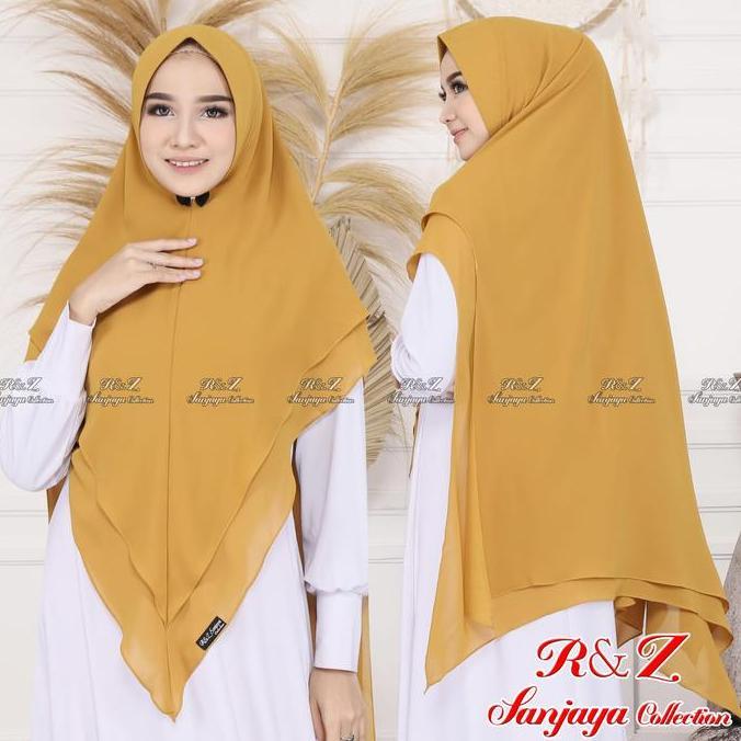 DF75 - Kerudung Ceruty 2 Layer Sahla Syari/Khimar 2 Layer Sahla Jumbo/Hijab Insta Sahla Jumbo/Jilbab