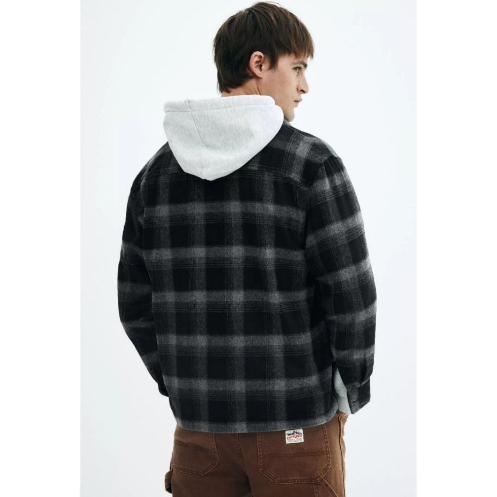 NEW DEALS Kemeja Flanel Veterano HNM Reguler Fit Oversize Kemeja H&M Laki-laki