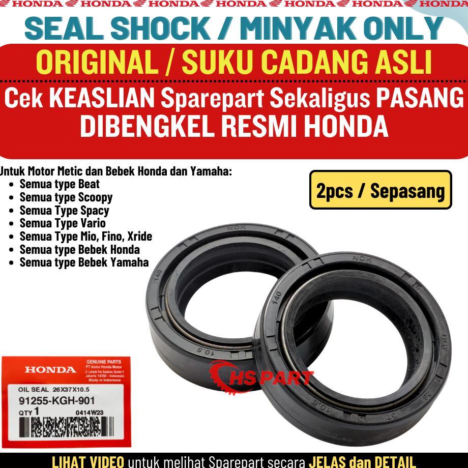 Seal Sil Shock Depan Beat Scoopy Spacy Vario 110 Fi Karbu Original 100%