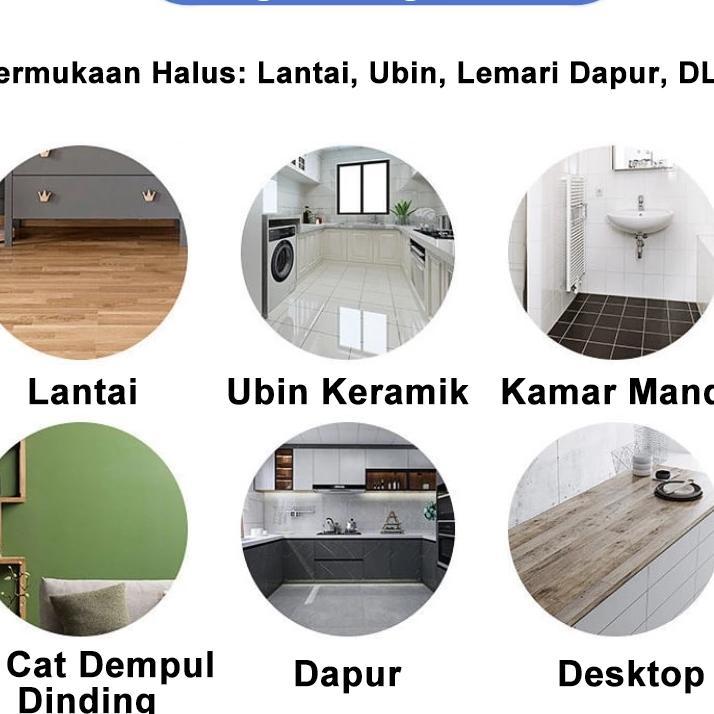 Stiker Lantai Tebal Kramik Kamar Mandi Anti Air Dapur Tahan Kotor Toilet Anti Selip Balkon Anti Lici