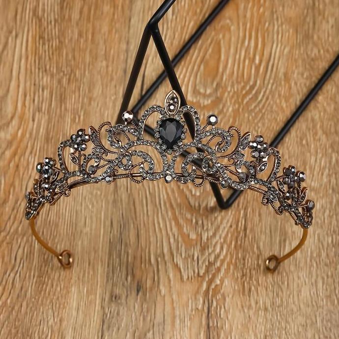 Lansungkirim- Mahkota Luna Aksesoris Rambut Pesta Pengantin Hijab Bride Wedding Pesta Ulangtahun Sis