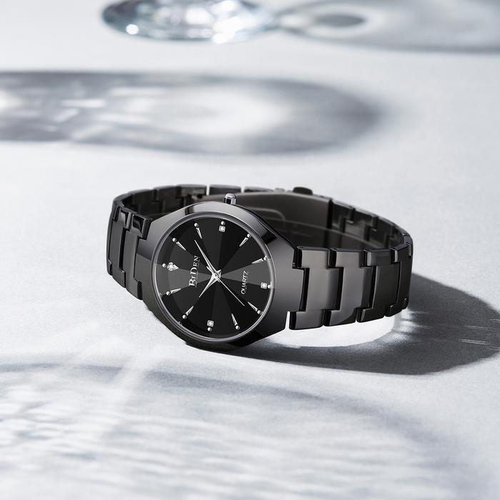 BIDEN jam tangan pria BIDEN Bisnis Mewah Otomatis Date Anti Air Kuarsa jam tangan cowok