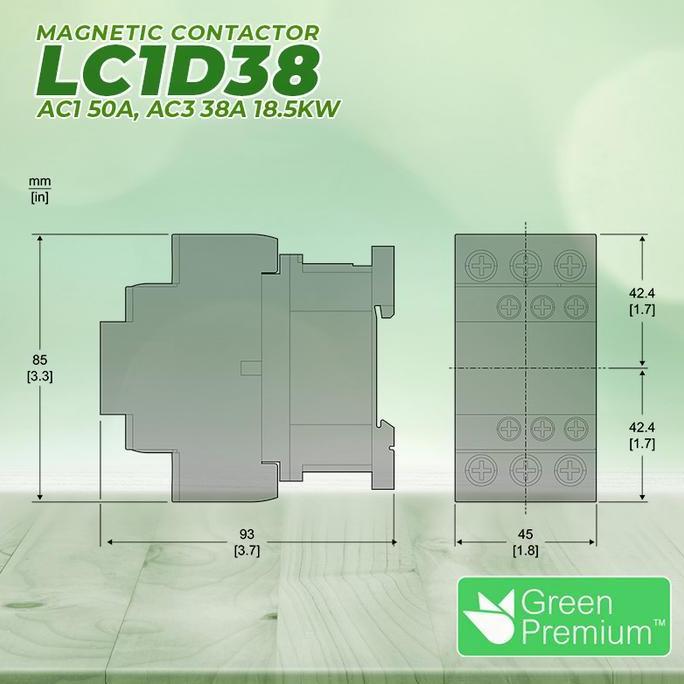 Promo SCHNEIDER Kontaktor Contactor LC1D38 24V 42V 48V 110V 220V 380V LC1D38B7 LC1D38D7 LC1D38E7 LC1