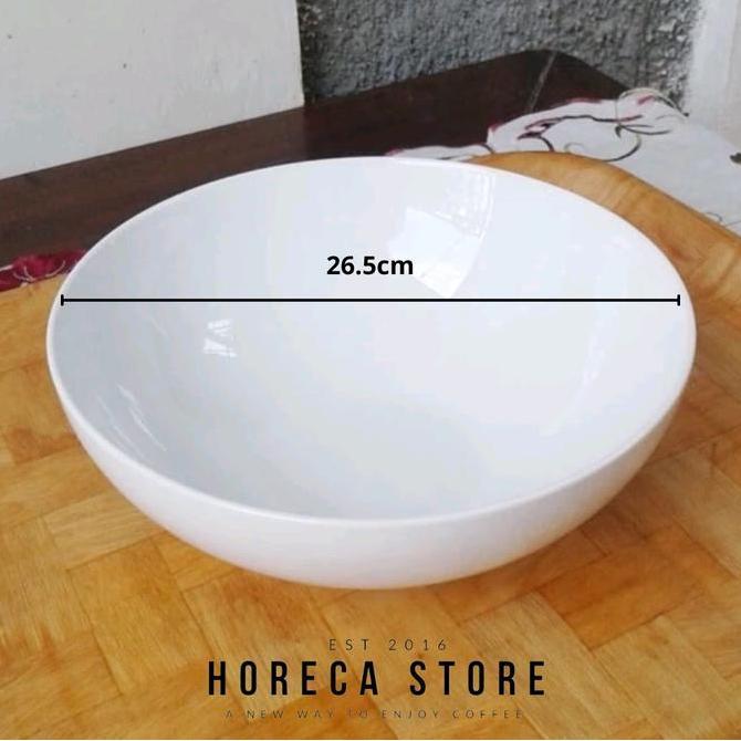 Mangkok Keramik Jumbo 27cm 11 Inch - Mangkok Keramik Putih TF