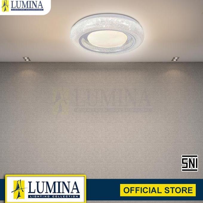 Murah Lumina - Lampu Plafon Led Modern Minimalis Ceiling Lamp Ring Kristal Crystal Hemat Energi Untu