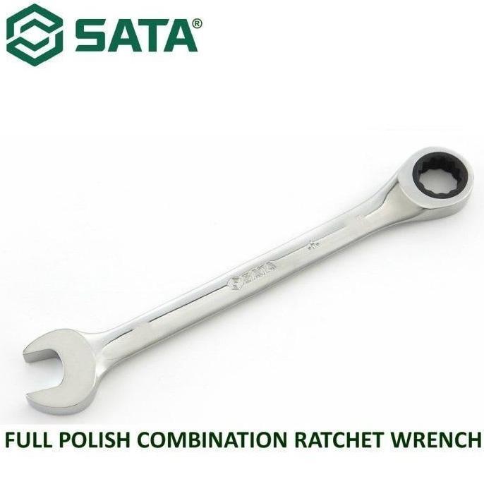 Promo Kunci Ring Pas 30 Mm 43218 Full Polish Combination Ratchet Wrench Sata