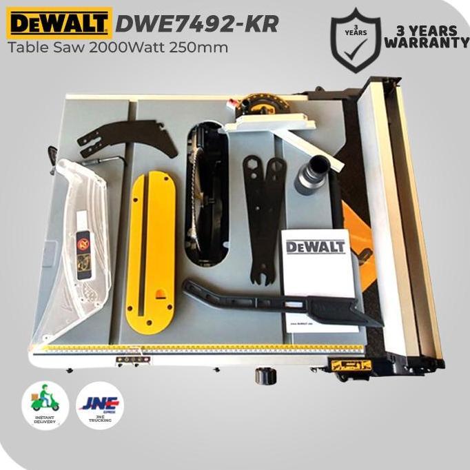 Promo Dewalt Table Saw / Gergaji Meja Listrik 2000 Watt 250Mm Dwe7492-Kr