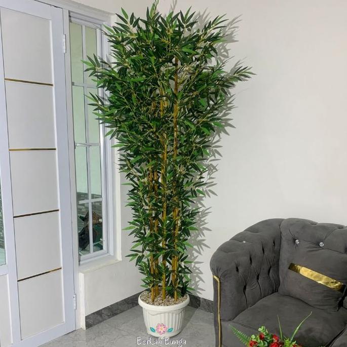 Pohon bambu artificial pot plastik - bambu plastik hiasan- pohon bambu plastik- pohon plastik-Pohon 