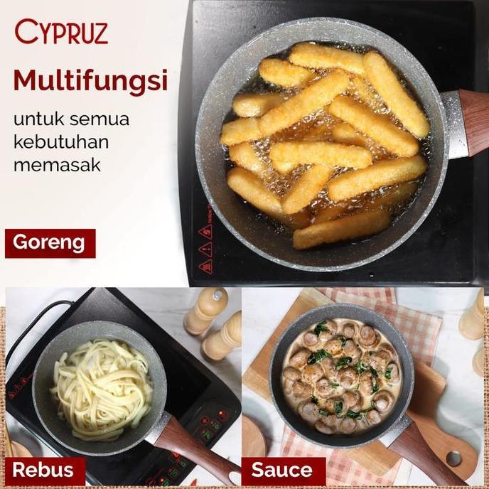 Wkcx- Wajan Anti Lengket Fry Pan Wok Pan Cypruz Kuali Mpasi Keramik Pan Set