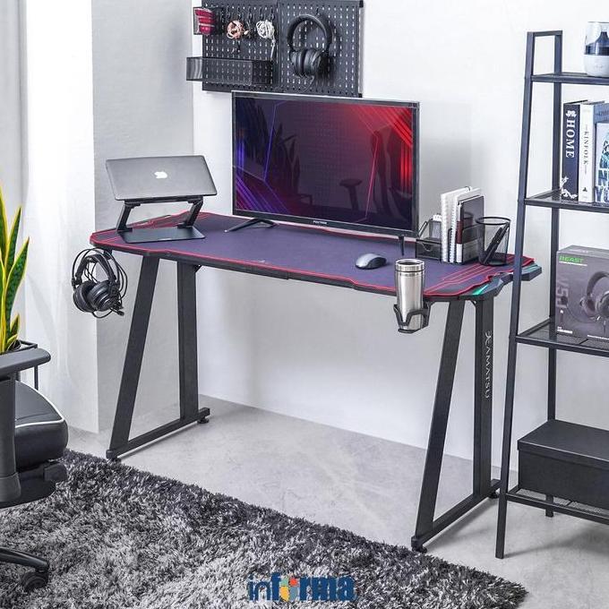 Informa Amatsu Ryuu Meja Gaming - Hitam Mebel Tempat Kerja Ruang Bermain Perlengkapan Perabot Kantor