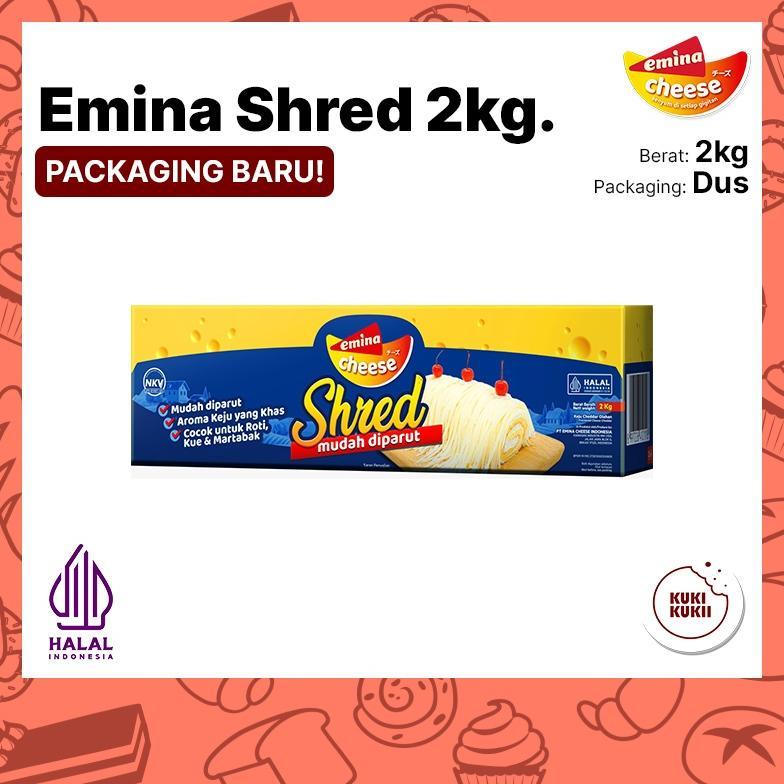 Keju Emina Shred 2kg | Keju Cheddar Emina Shred Cheese 2 kg
