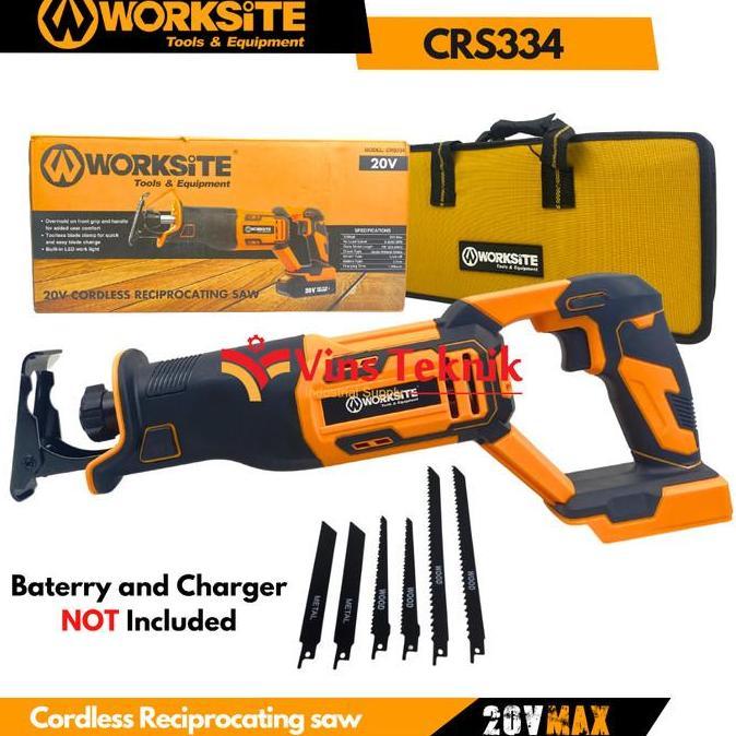 WORKSITE CRS334 Reciprocating Saw Mesin Gergaji Cordless Recipro