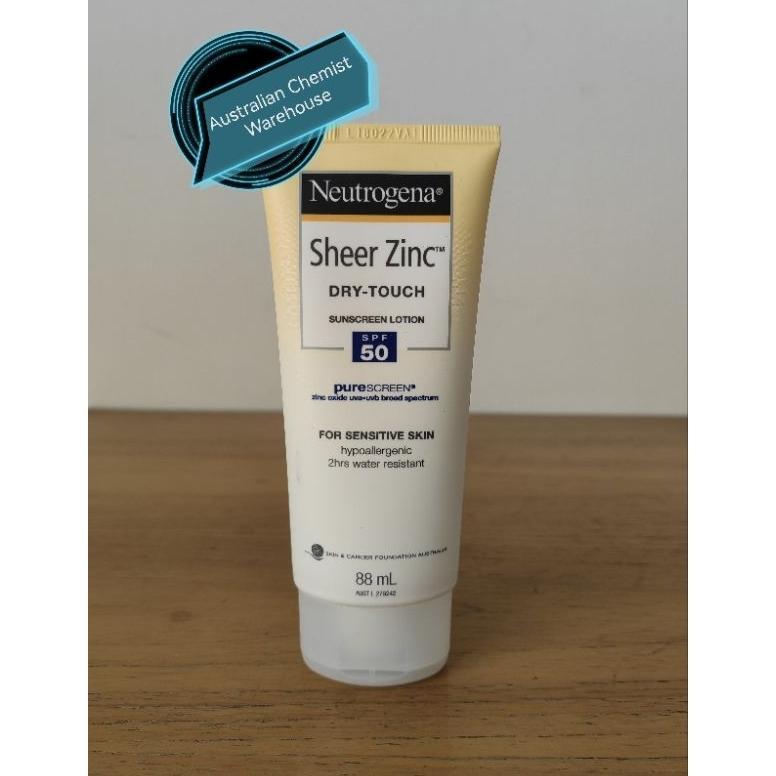 Neutrogena Sheer Zinc DRY-TOUCH SPF 50 SUNSCREEN LOTION