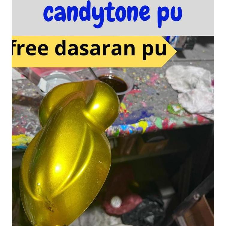 Cat Candytone Yellow Pu Spesial/Candy Kuning Pu 100% Polyuretane + Free Dasaran Pu Terbaru