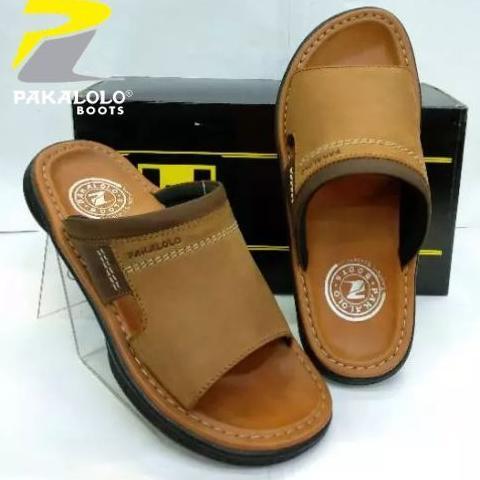 Sandal Kulit Pria Pakalolo N0873 - Black, Full Grain, Ukuran 39-43 Sandal pria