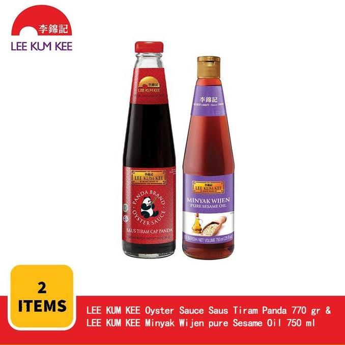 LEE KUM KEE Saus Tiram Cap Panda 770gr + LEE KUM KEE Minyak Wijen Murni 750ml