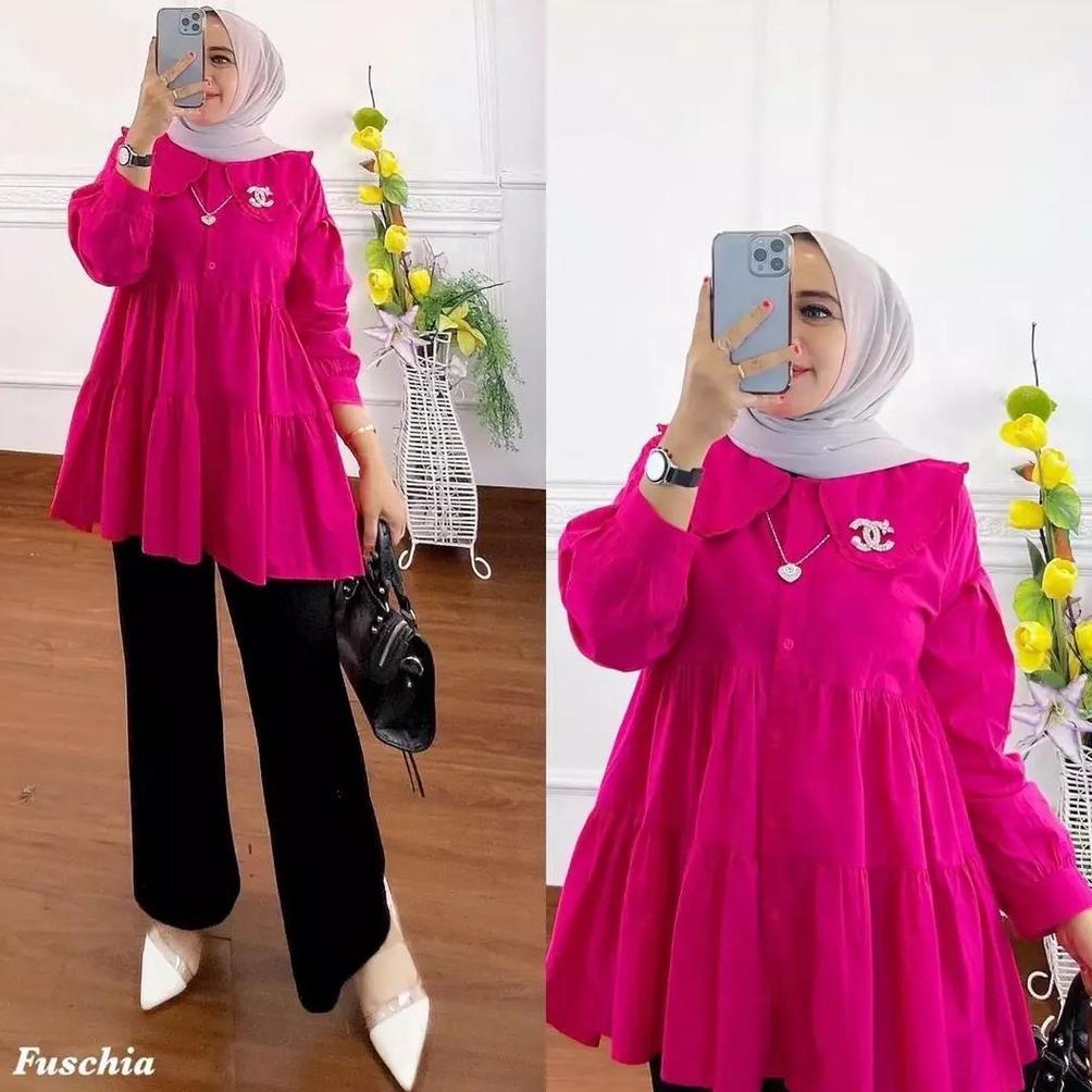 NEW BISA COD ATASAN AMORA BLOUSE SIZE M L XL XXL JUMBO BAHAN KATUN RAYON PREMIUM ATASAN KEKINIAN