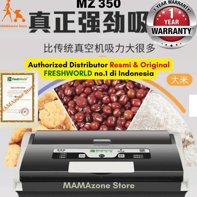 FRESHWORLD Vacuum Sealer MZ 350 Plastik Gusset Cetakan Beras - FreshWorld Mesin Vacuum Sealer MZ350 