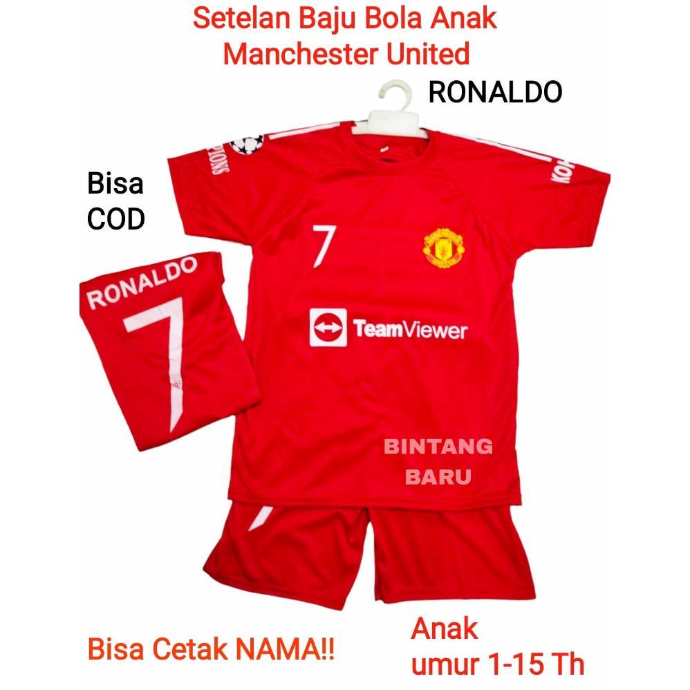 RECOMMENDED SETELAN BAJU BOLA ANAK RON KUNING&RON MERAH,RON BIRU/JERSEI ANAK/OLAHRAGA/COD/TERLARIS