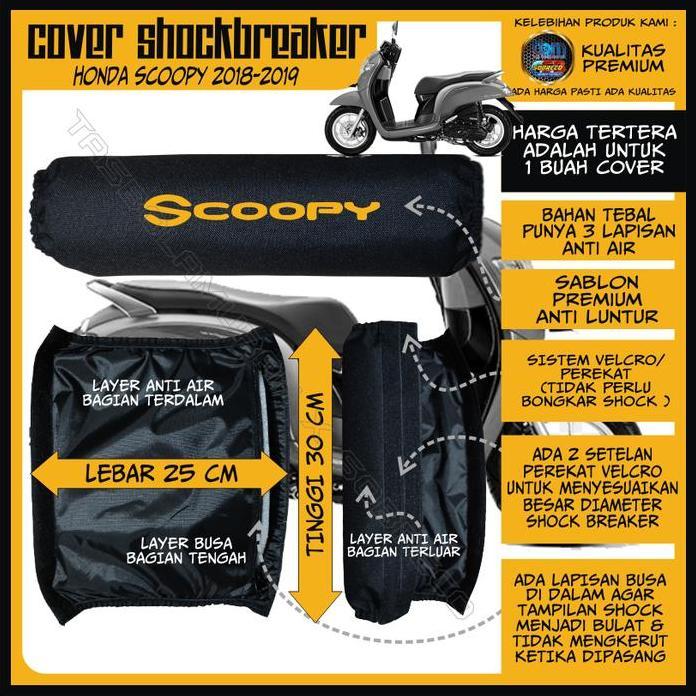 GARANSI SARUNG PELINDUNG COVER SHOCKBREAKER BELAKANG MOTOR SCOOPY 2018