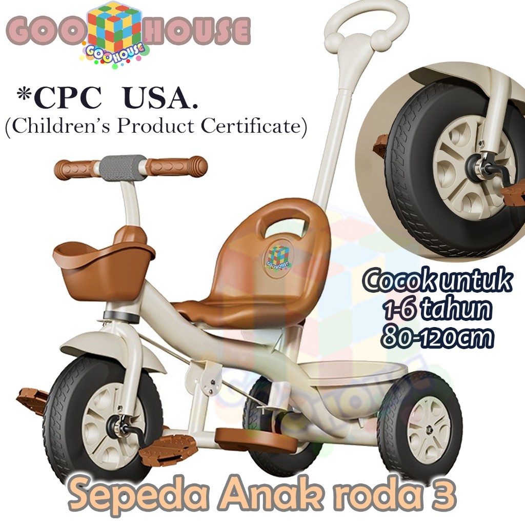 2 In 1 Sepeda Anak Roda 3 Anak Sepeda Keseimbangan Bayi Sepeda Dorong Push Bike Balance Bike Exotic