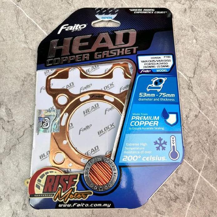 READY STOCK PAKING HEAD TEMBAGA FAITO VARIO 150 60 MM