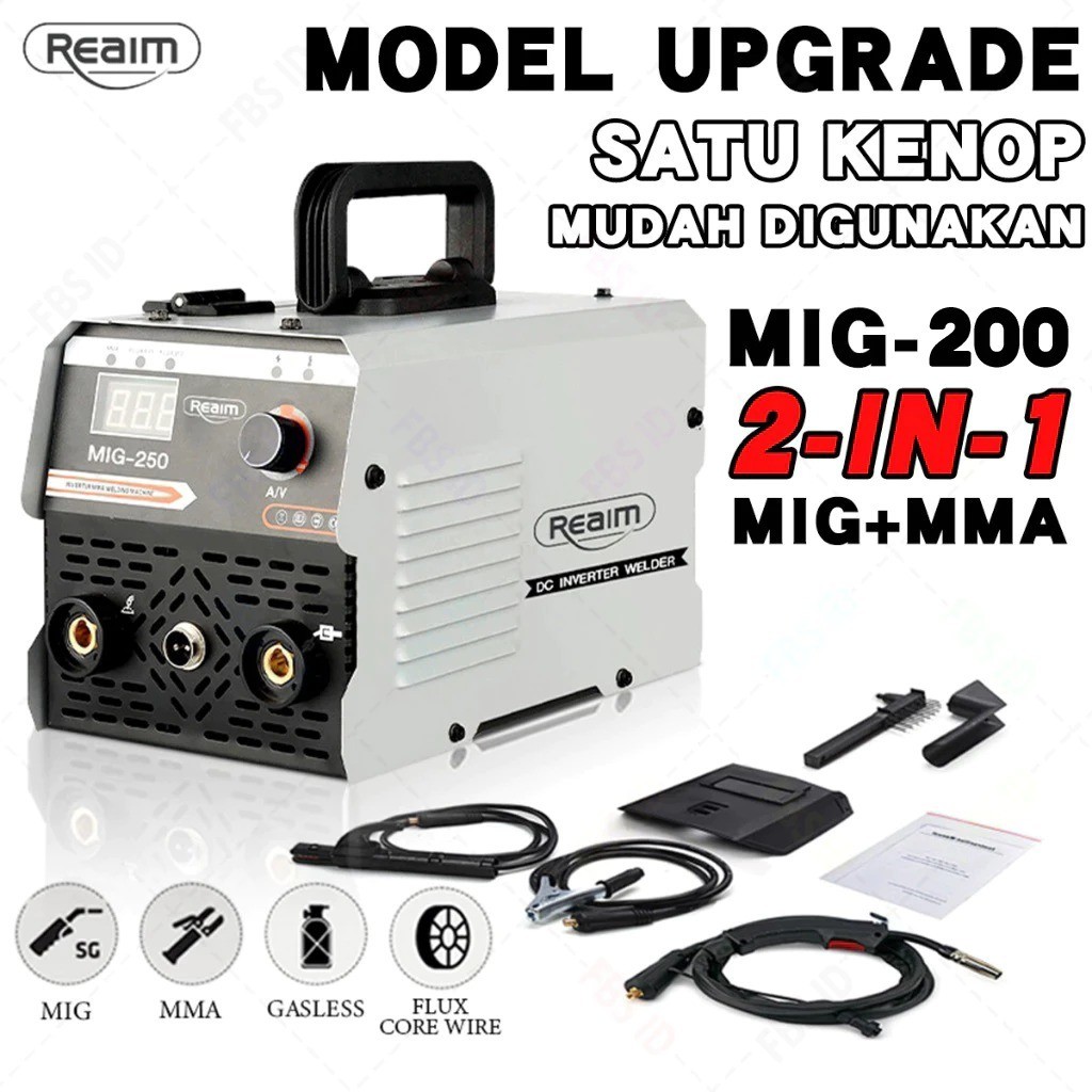 Reaim Las Listrik Welding Machine Mig-200 - Mesin Travo - Las Listrik Inventer
