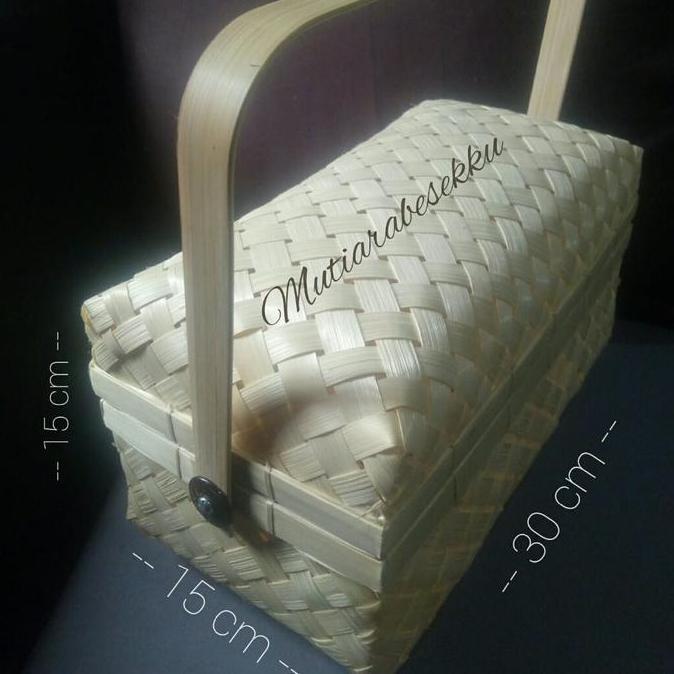 besek panjang keranjang bambu