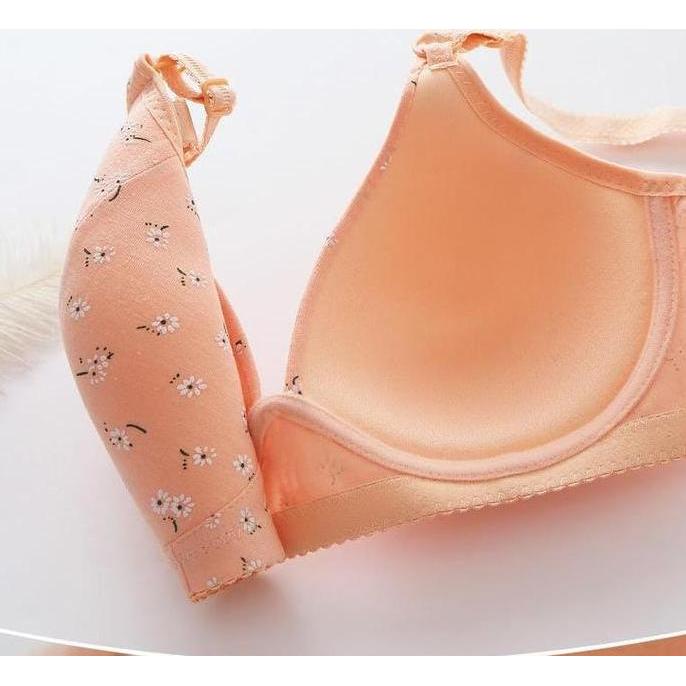 Fitbanget- Bra Big Size Tanpa Kawat Motif Bunga Import Murah/Bh Busa Tipis Size Besar