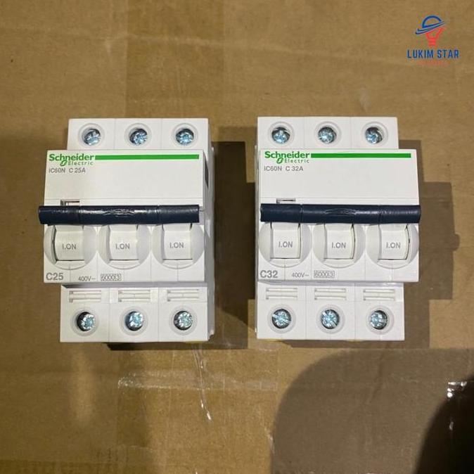 Promo Mcb Ic60N Schneider 3P 25A 32A 3Phase Mcb Schneider 3P Ic60N 25A 32A